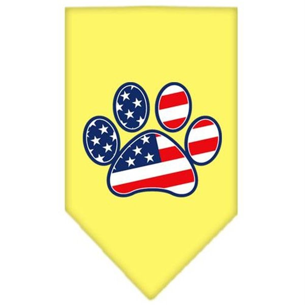 Unconditional Love Patriotic Paw Screen Print Bandana Yellow Small UN920628